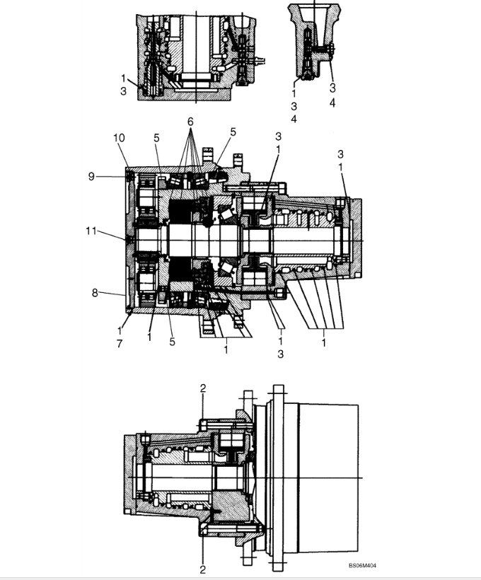 CASE 440CT гидромотор и редуктор