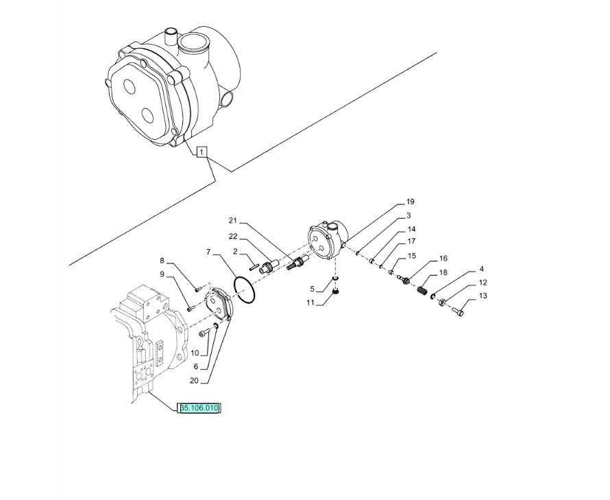 CASE CX300D NLC Гидронасос вспомогательный