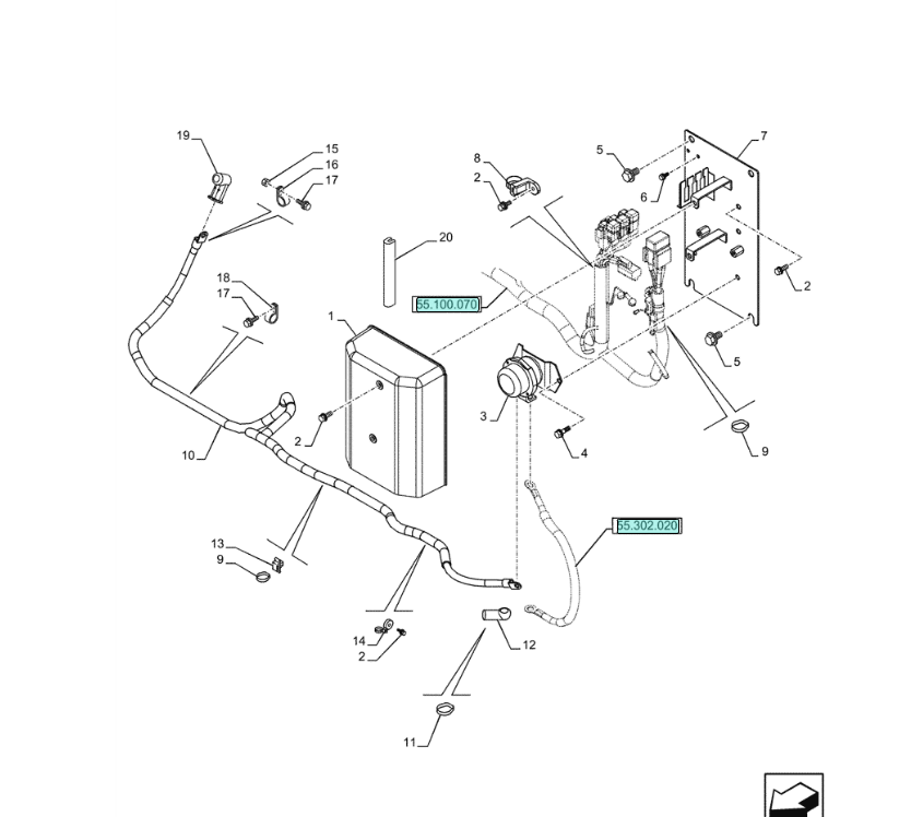 CASE CX300D NLC Реле стартера