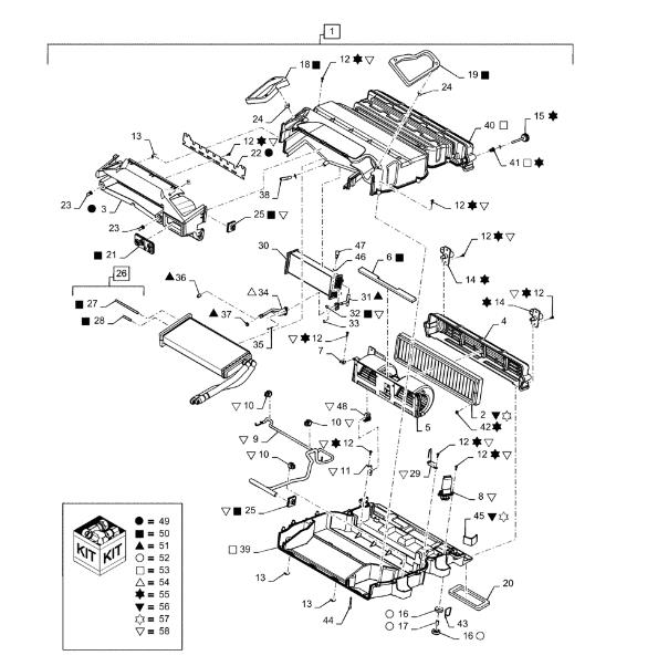 CASE SR175-TR320 обогреватель кабины с кондиционером