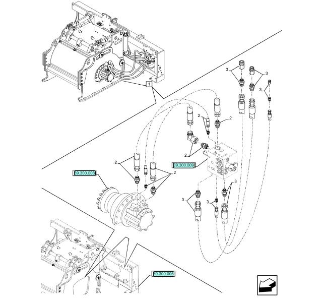 CASE SR175 NRC 2013- рубанок механический, клапан