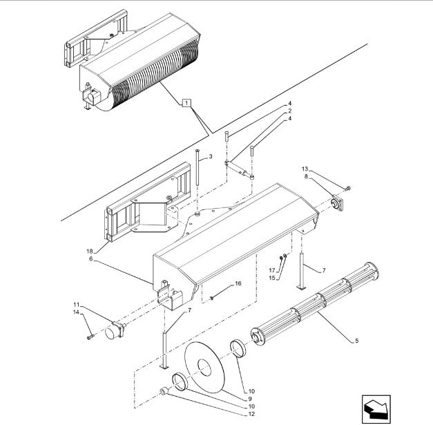 CASE SR175 NRC 2013- угловая дорожная щетка