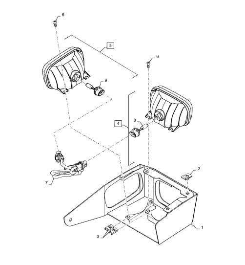 CASE SR175 передние левые фары