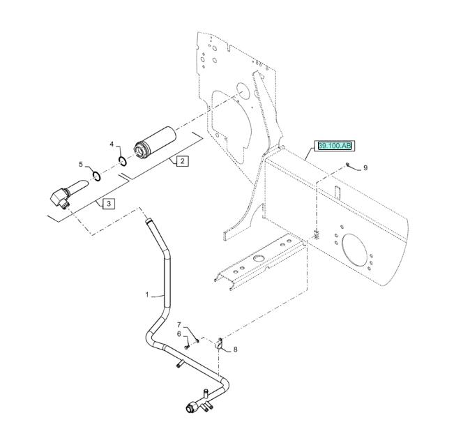 CASE SR175,SR200, TR270 гидролинии, фильтр