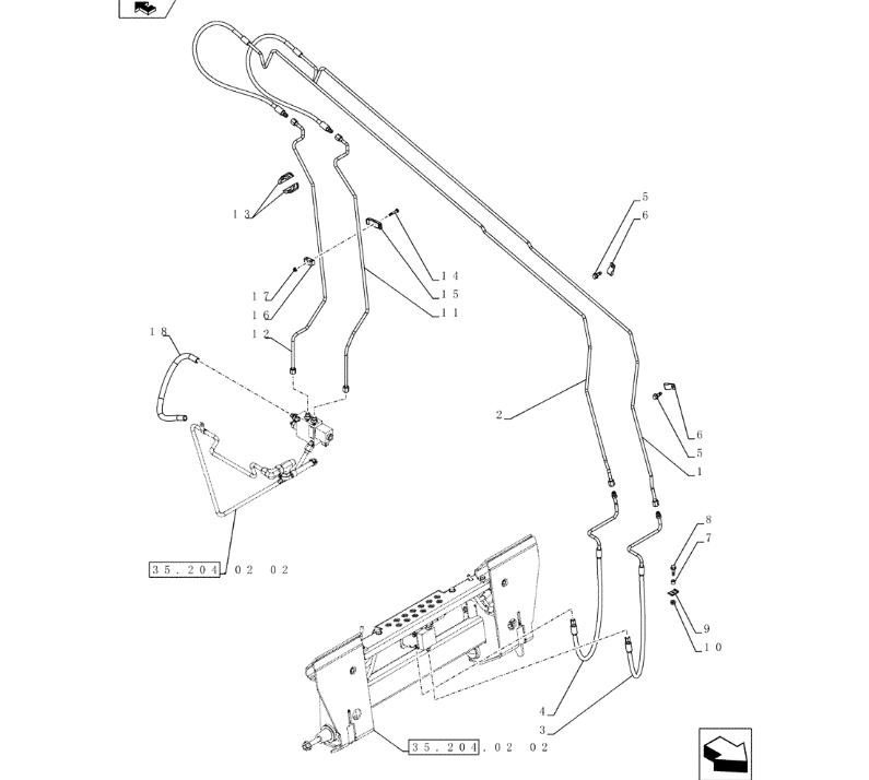 CASE SR175,SR200,TR270 гидролинии рукояти и ковша