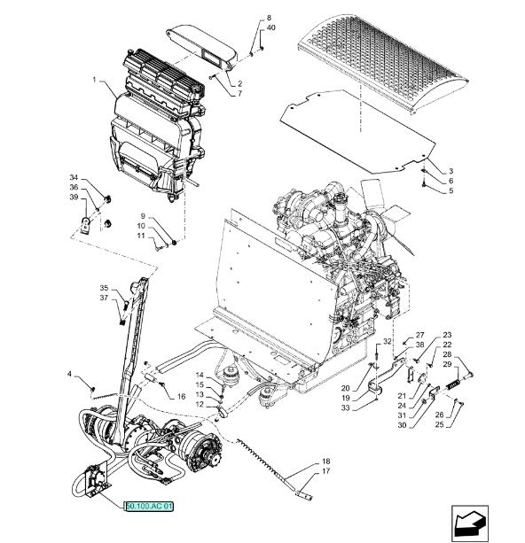 CASE SR175,SV185 обогрев кабины