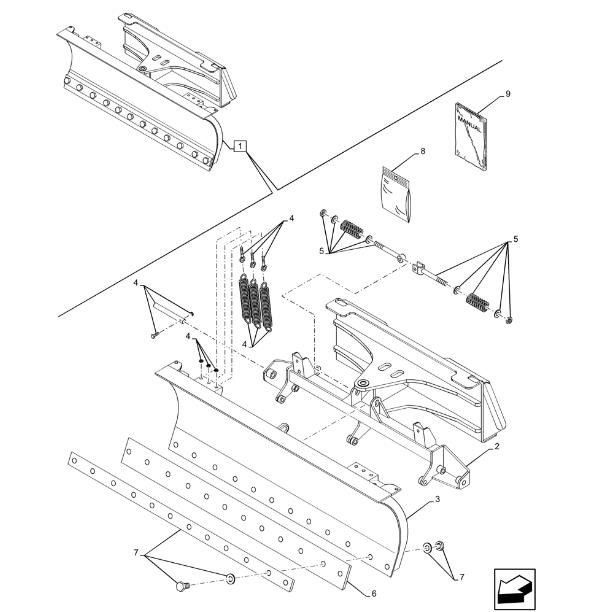 CASE SR210 NRC 2013- отвал 2100х700мм