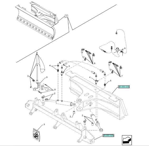 CASE SR210 NRC 2013- отвал 2100х700мм, комплектующие