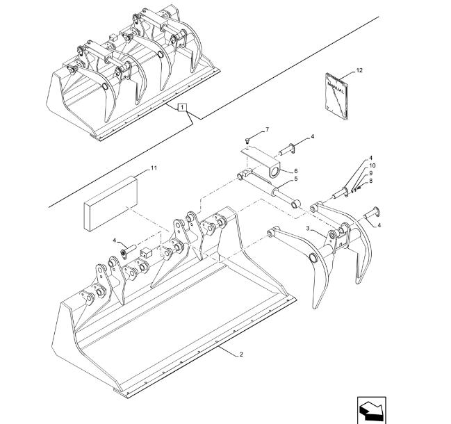 CASE SR210 TIER 4B 2013- ковш с захватом