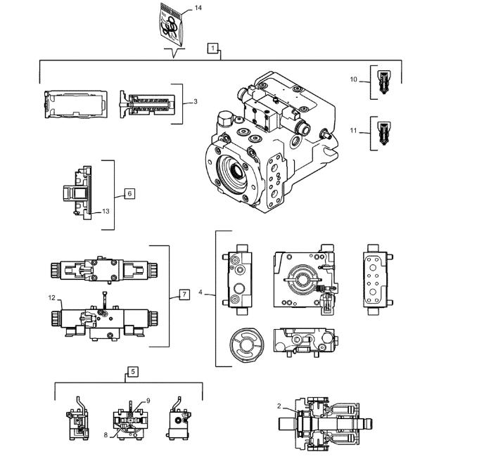 CASE SR250/SV300 гидронасос 53CC