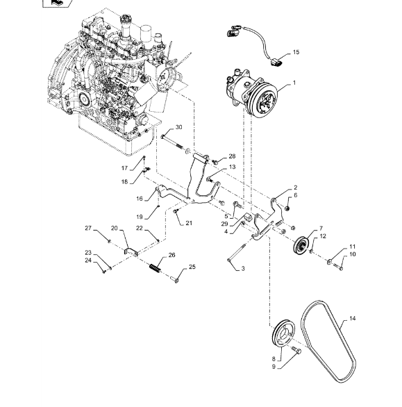 CASE SV185 2011-2013 кондиционер