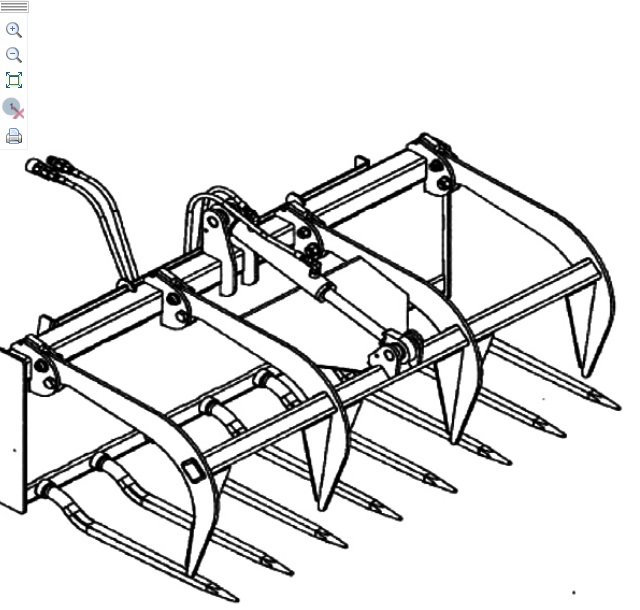 CASE SV250 вилы с захватом