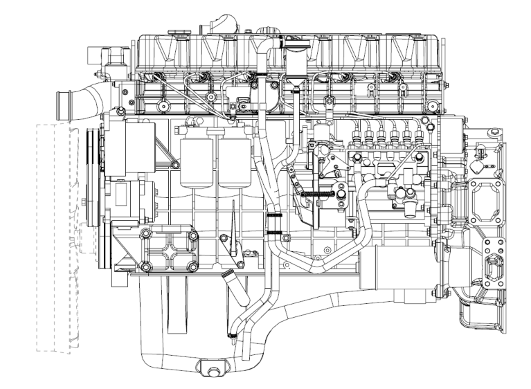 Двигатель CA6DL1-28 (левый)