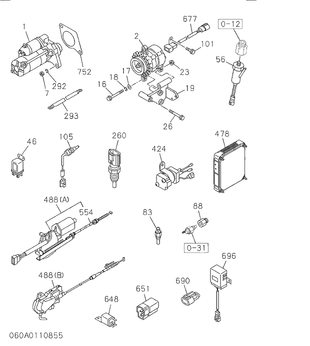 ENGINE ELECTRICAL CONTROL PARTS