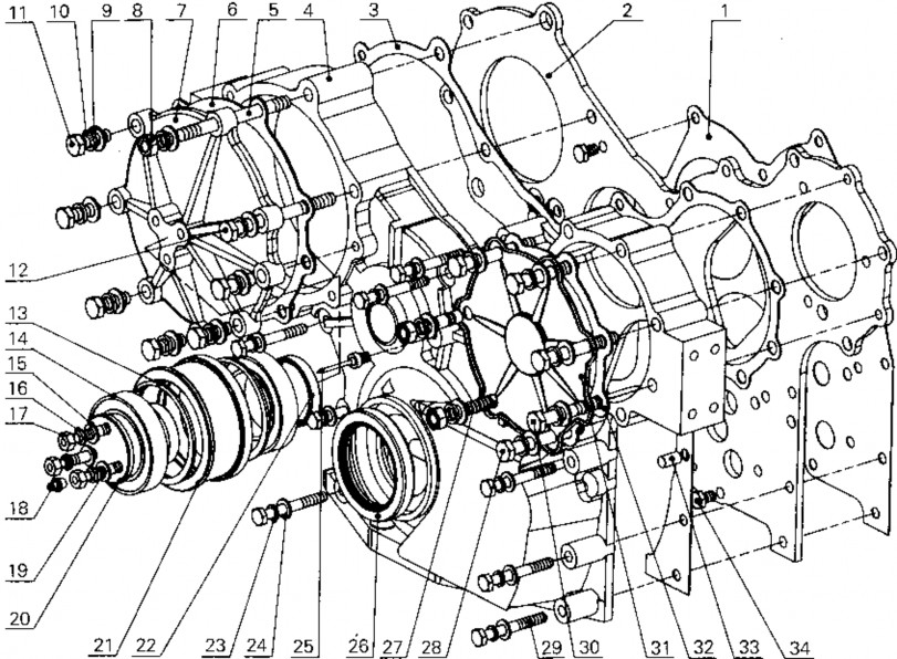 G0100-1002030 Timing gear chamber parts yuchai yc4112zq zlq