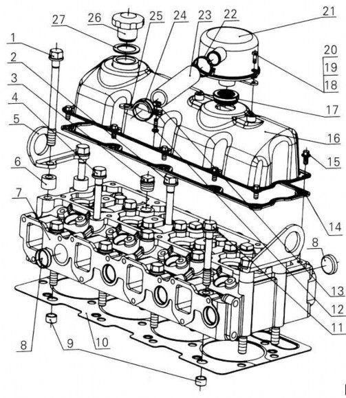 D0300-1003000 Cylinder head assembly