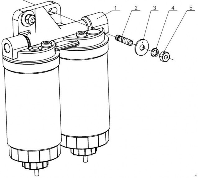 D0200-1105000A Fuel filter assembly