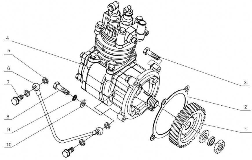 D0200-3509000 Air compressor assembly