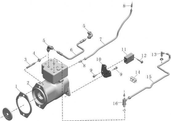 Воздушный компрессор и трубка охлаждающей воды