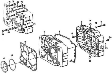 Корпус вспомогательной коробки передач ZF КПП - ZF 5S-111GP, 5S-150GP, 4S-130P