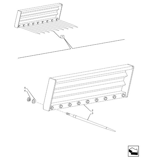 CASE SR175 NRC 2013- вилы ковшевые